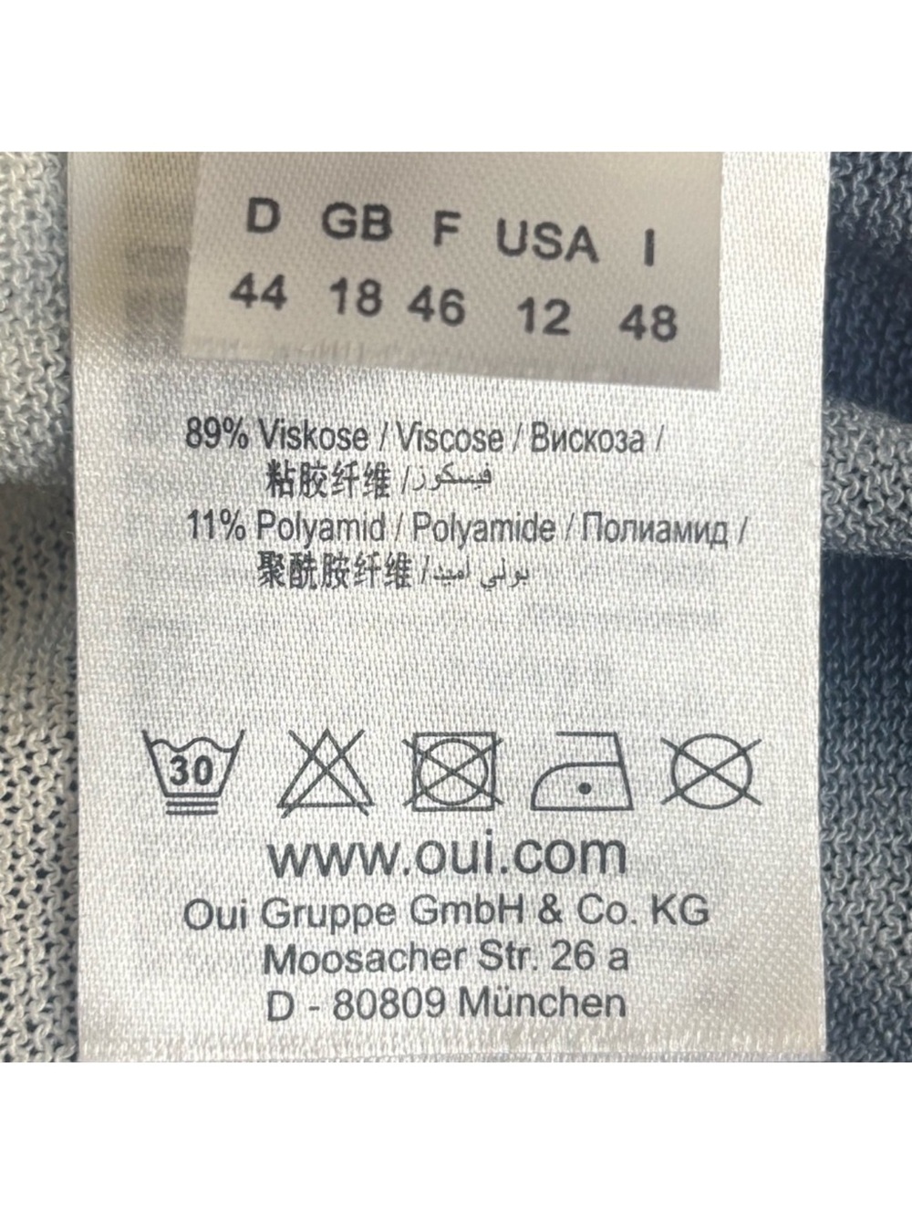 OUI casual long sleeve tie dye dip dye lightweight knit pullover top size 12 - Picture 8 of 9